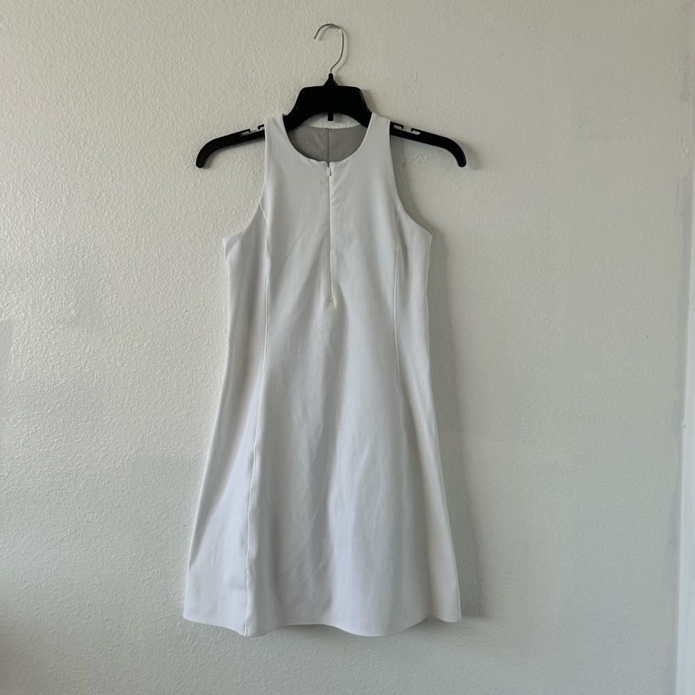 Spanx Get Moving White Mini Dress Zip Front Size XS - Picture 5 of 13